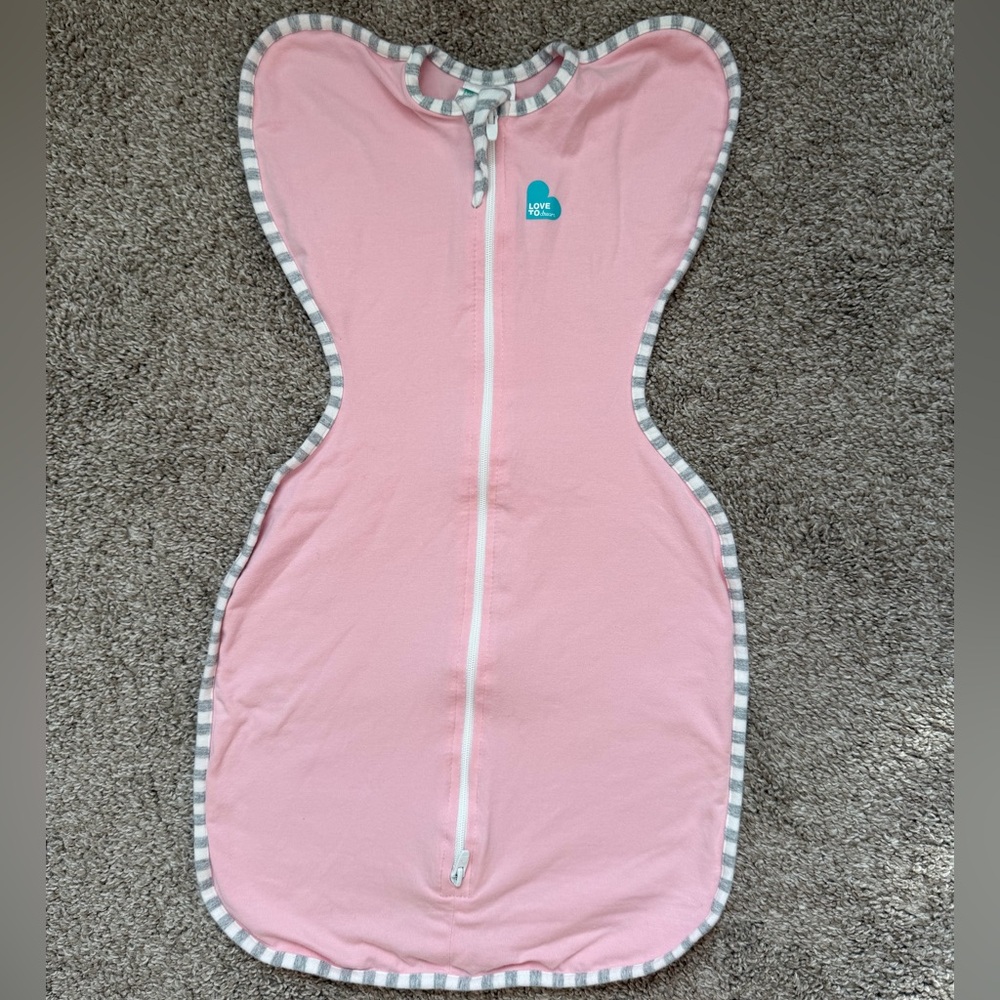 Love to Dream Pink Sleep Sack with Gray Trim